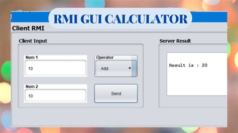 Web. . Java rmi calculator with gui